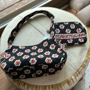 Vera Bradley Black and Red Shoulder Bag with Modern Design
